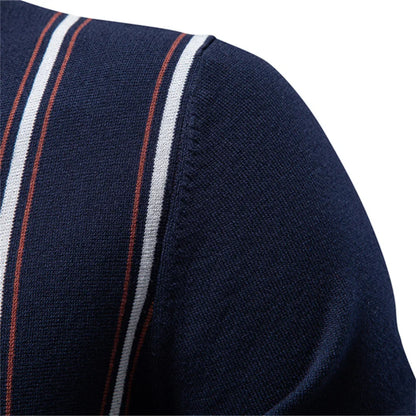 REED | Retro Stripe Zip Polo Shirt
