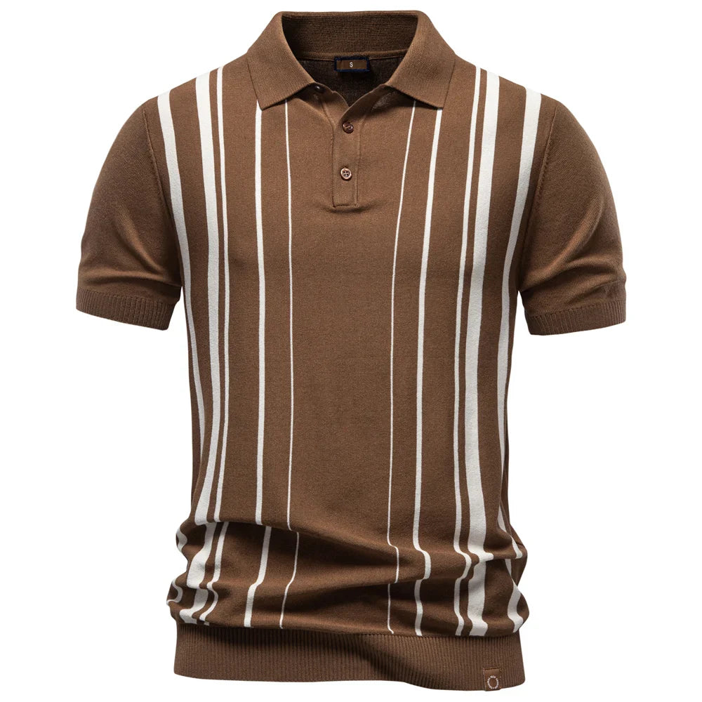 OLIVER | Vertical Stripe Polo Shirt