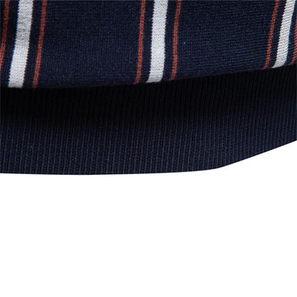 REED | Retro Stripe Zip Polo Shirt