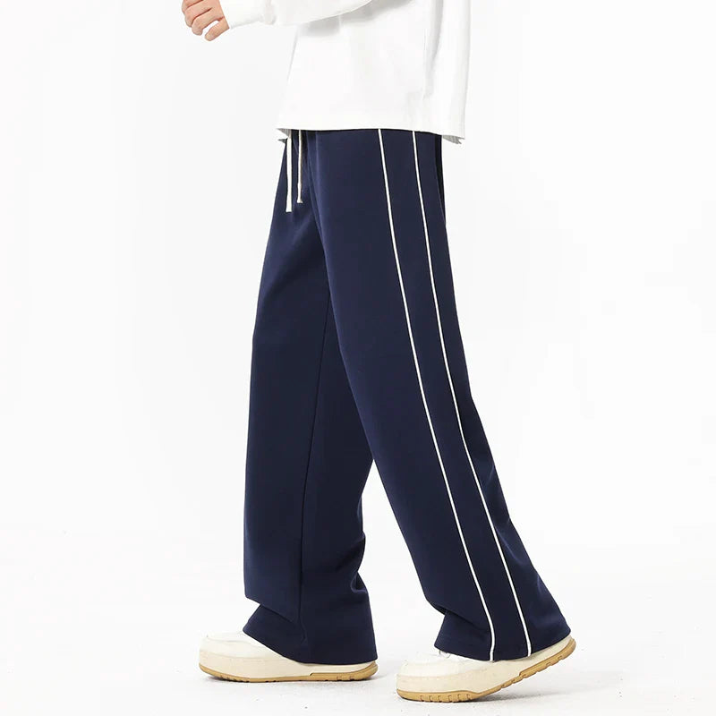 Enzo | Wide-Leg Stripe Pants