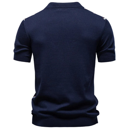 REED | Retro Stripe Zip Polo Shirt