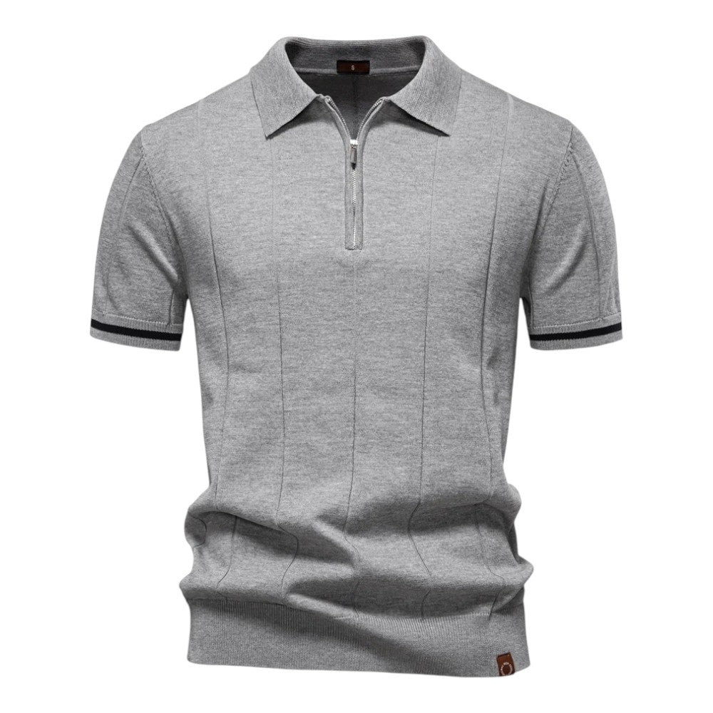 EROS | Tipped Cuff Zip Polo Shirt