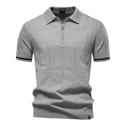 EROS | Tipped Cuff Zip Polo Shirt