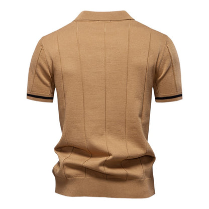 EROS | Tipped Cuff Zip Polo Shirt