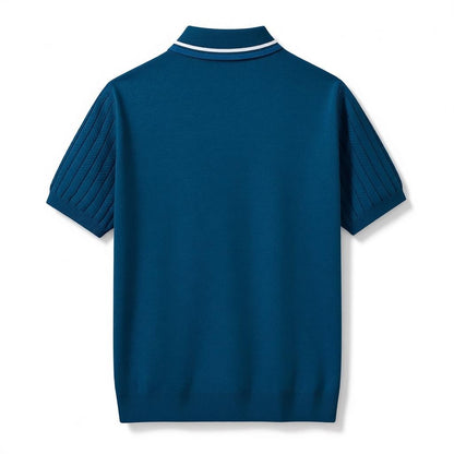 NINO | Tipped Collar Zip Polo Shirt
