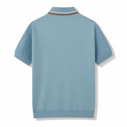 NINO | Tipped Collar Zip Polo Shirt