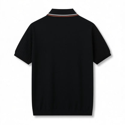 NINO | Tipped Collar Zip Polo Shirt