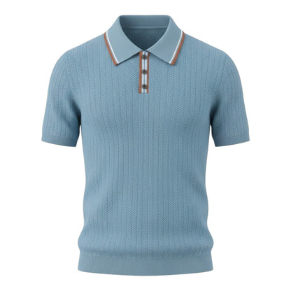 NINO | Tipped Collar Zip Polo Shirt