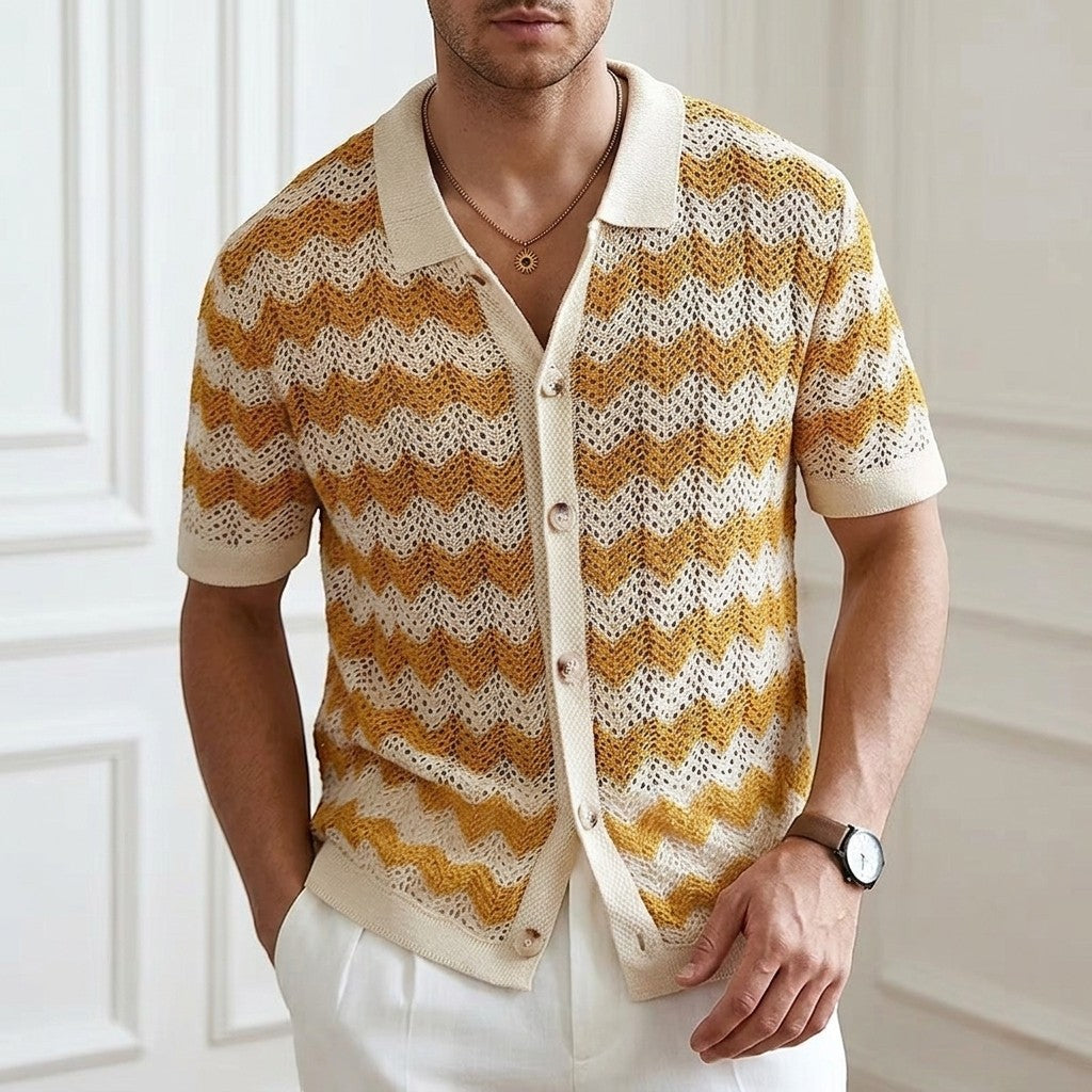 Leo | Crochet Knit Shirt