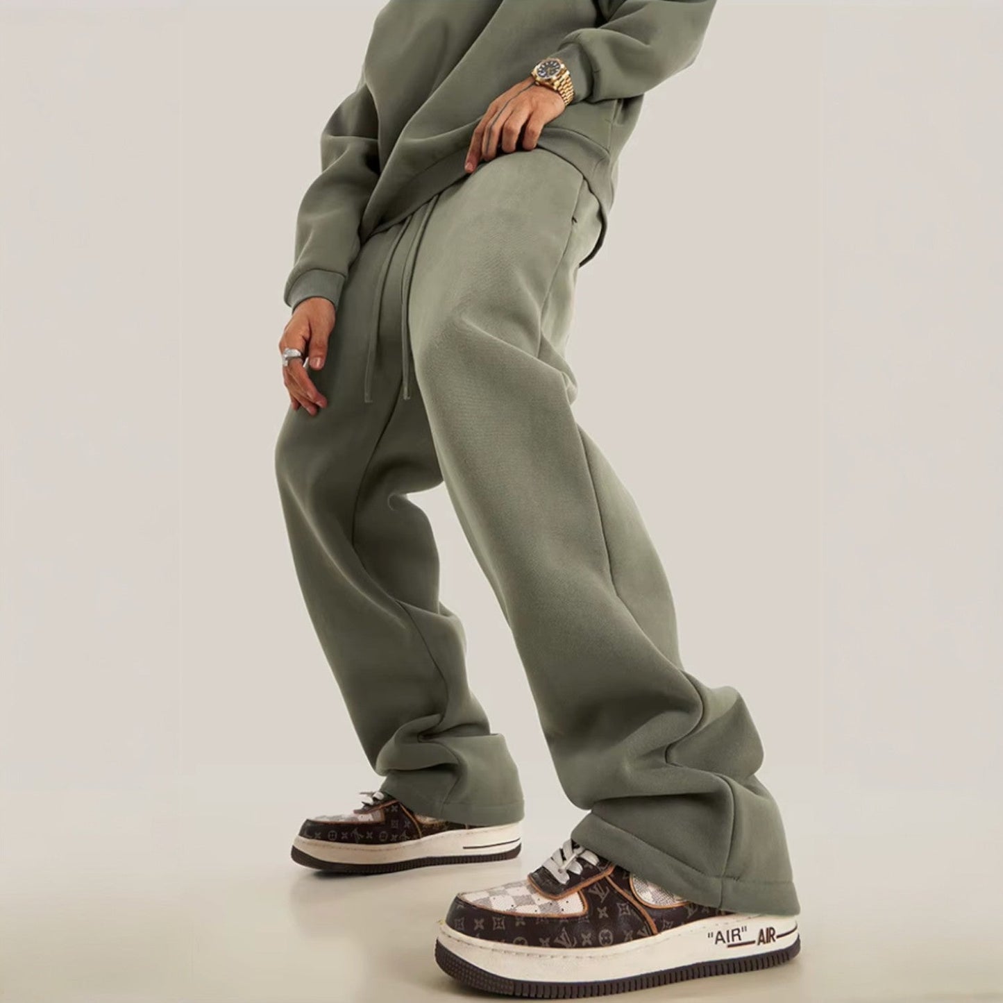 Matteo | Wide-Leg Fleece Sweatpants
