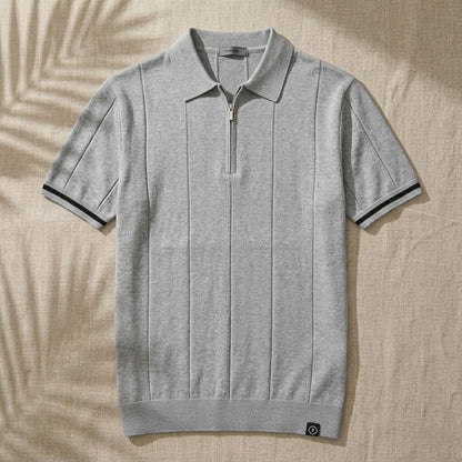 EROS | Tipped Cuff Zip Polo Shirt