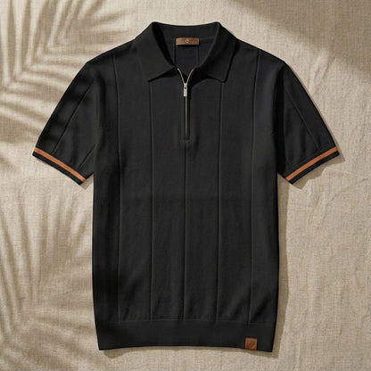 EROS | Tipped Cuff Zip Polo Shirt