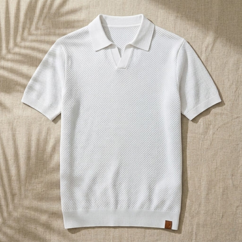 LINO | Waffle Knit Polo Shirt