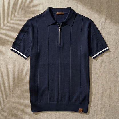 EROS | Tipped Cuff Zip Polo Shirt