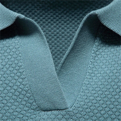 LINO | Waffle Knit Polo Shirt