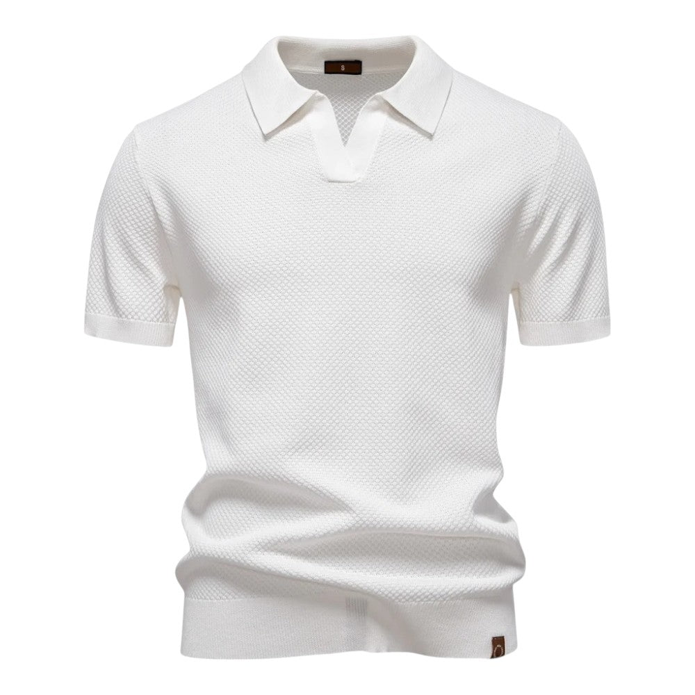 LINO | Waffle Knit Polo Shirt