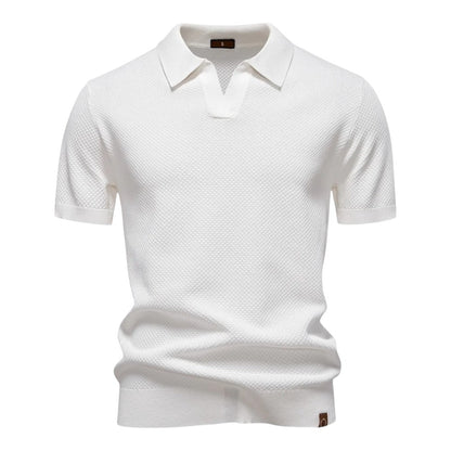 LINO | Waffle Knit Polo Shirt