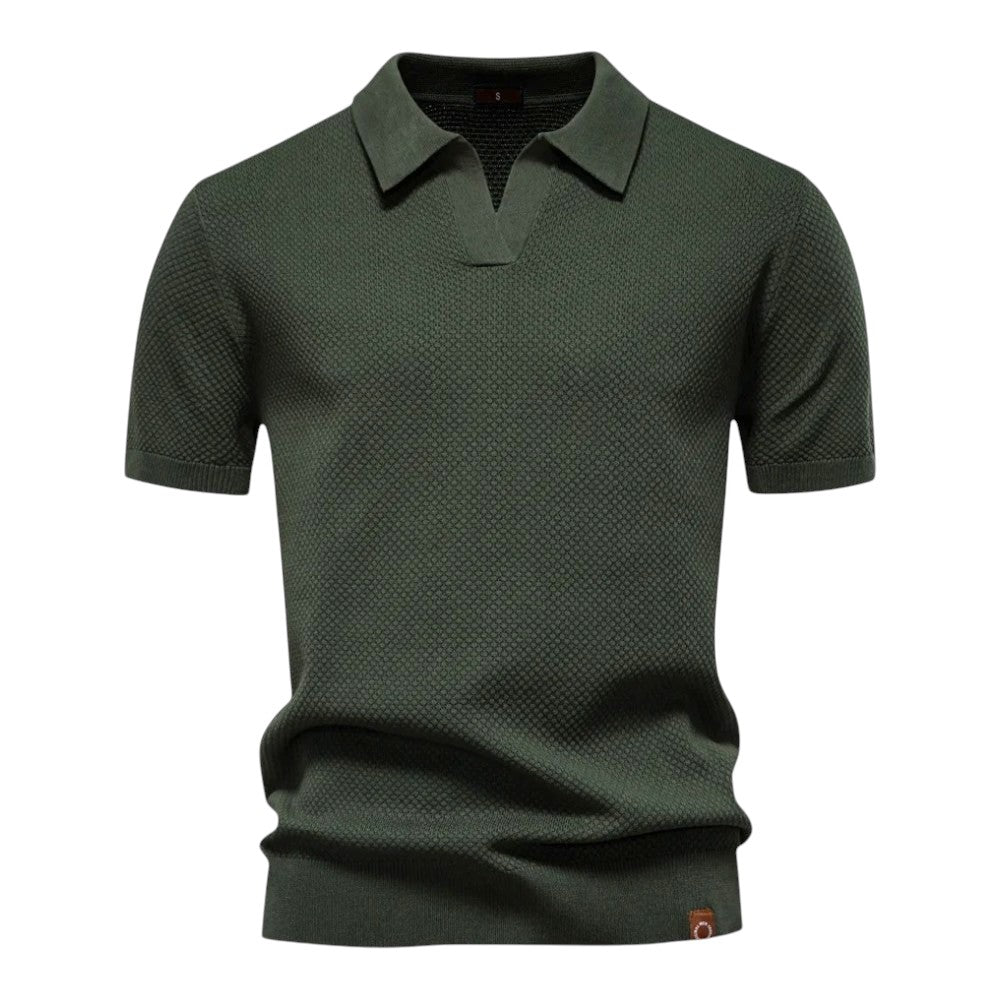 LINO | Waffle Knit Polo Shirt